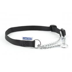 Ancol Nylon Check Chain Collar Black 35-45cm Size 2-4 35-45cm sz 2-4