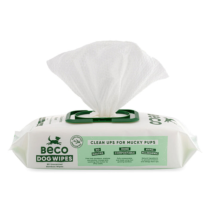 Beco Bamboo Unscented Dog Wipes 80'S