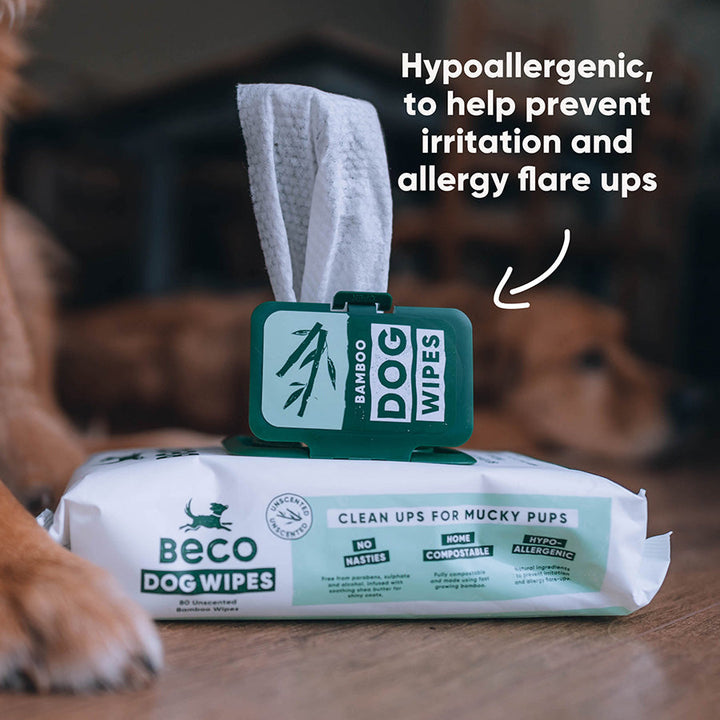 Beco Bamboo Unscented Dog Wipes 80'S