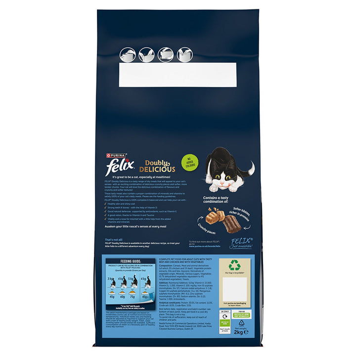 FELIX Doubly Delicious Beef, Chicken & Vegetables 2kg