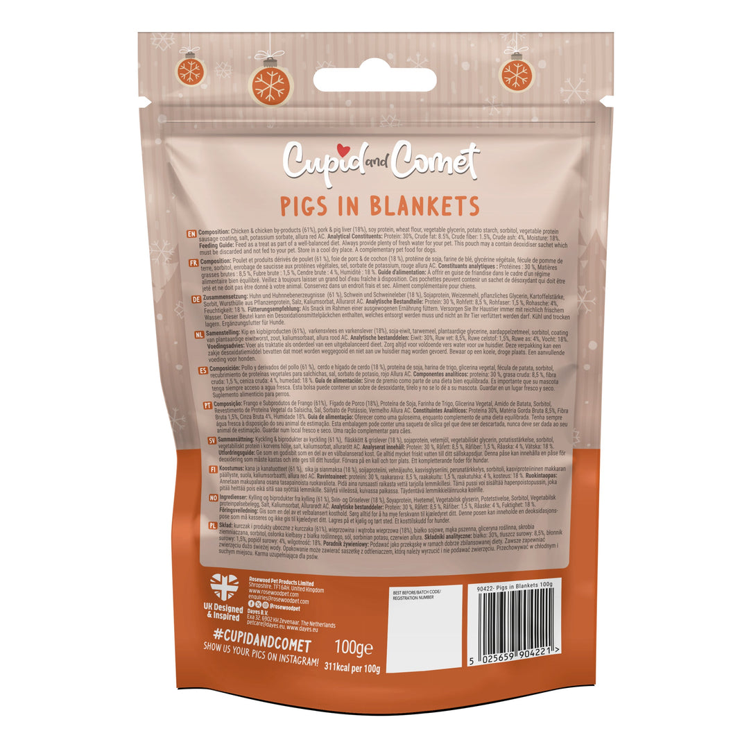 Rosewood Pigs In Blankets Dog Treats 100g