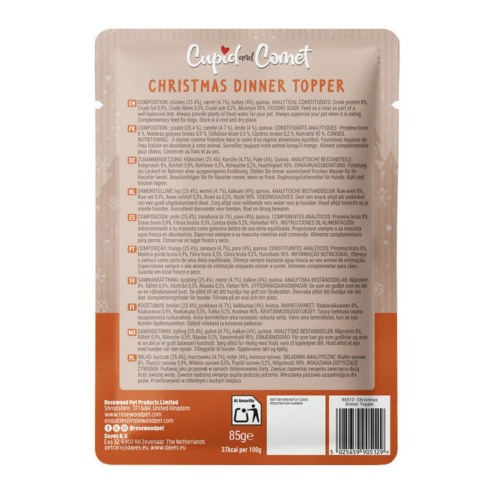 Rosewood Christmas Dinner Topper For Dogs 85G