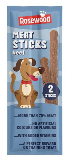 Rosewood Meat Sticks with Beef for Dogs 24g