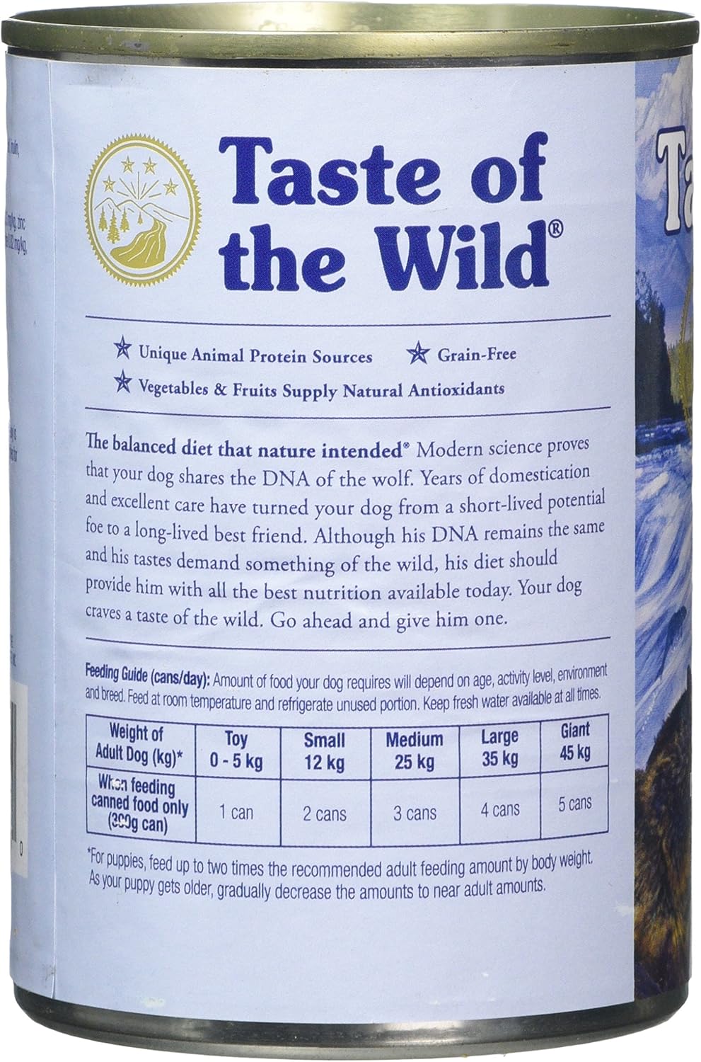 Taste Of The Wild Pacific Stream Canine Canned Wet Formula In Gravy Wet Dog Food 12 x 390g