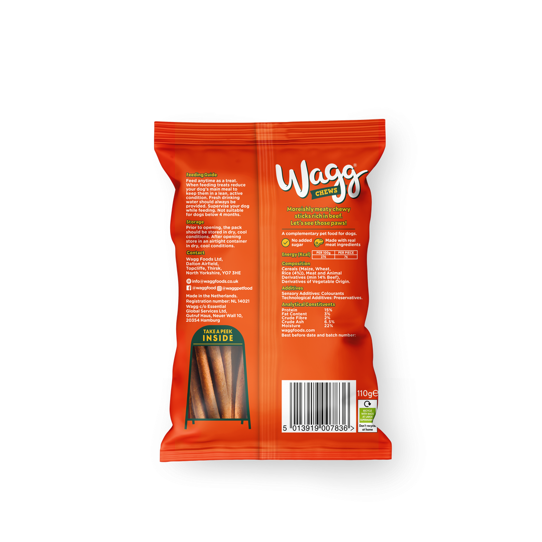 Wagg Chews Steak Skewer Twists 110g