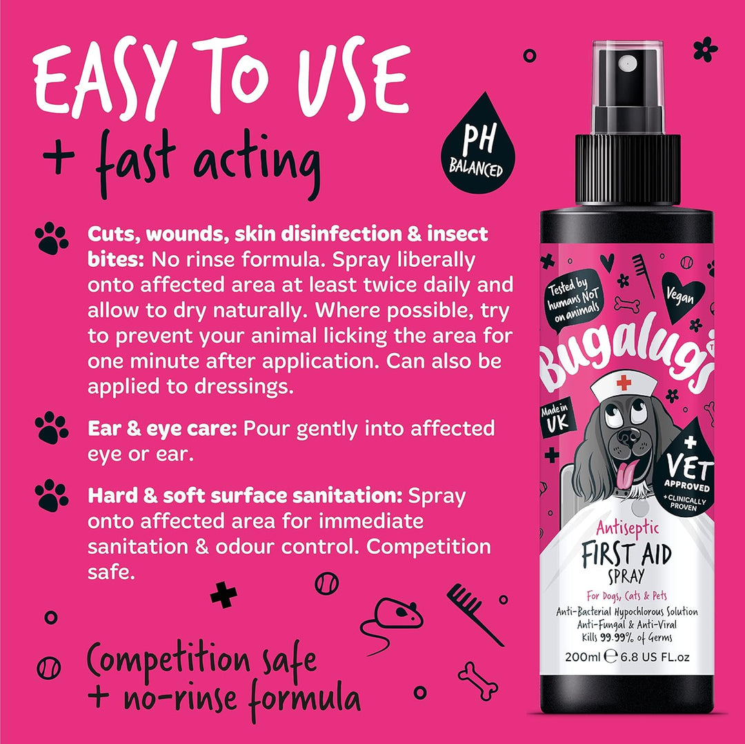 Bugalugs Antiseptic First Aid Spray 200ml