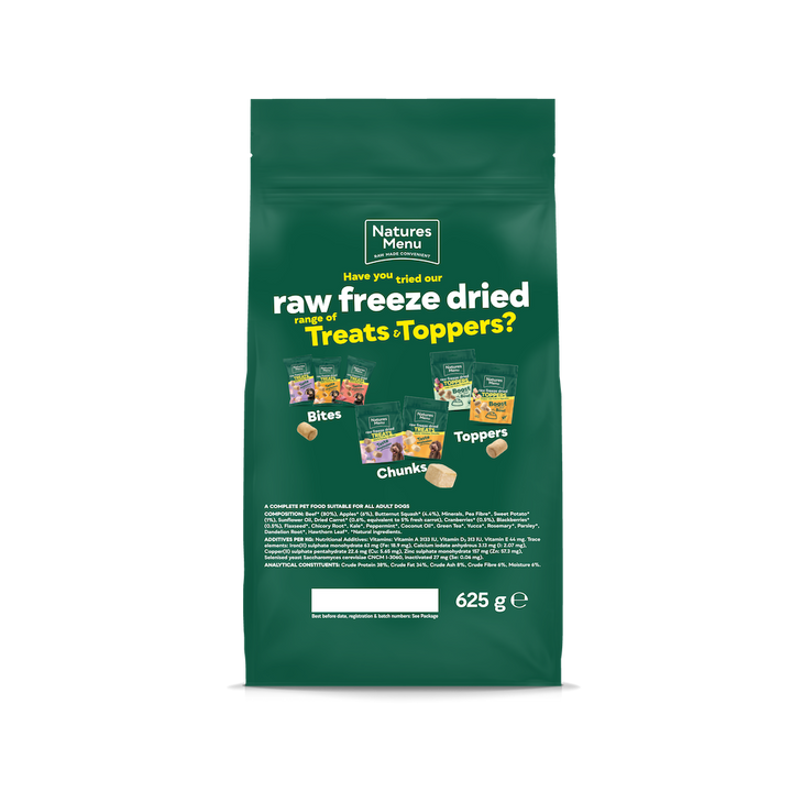 Natures Menu 80/20 BEEF Freeze Dried 625g