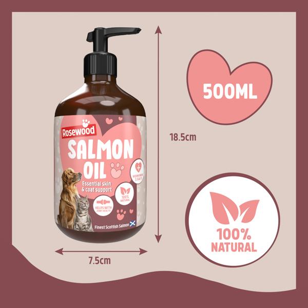 Rosewood Salmon Oil for Dogs & Cats 500ml
