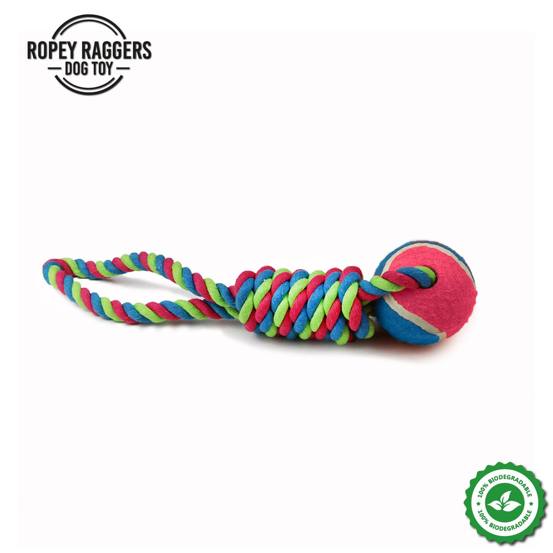 Ancol Ropey Ragger Ball Coil Tugger
