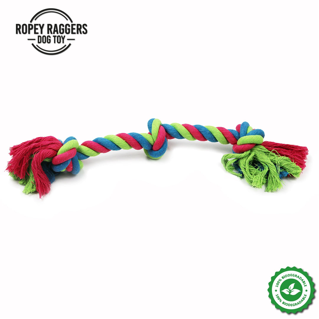 Ancol Ropey Ragger 3 Knot Bone
