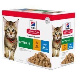Hill's Science Plan Kitten Wet Food Multipack Chicken & Ocean Fish Flavour 85g