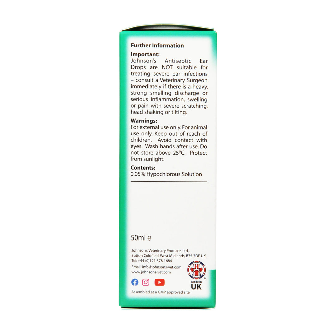 Johnsons Antiseptic Ear Drops 50ml