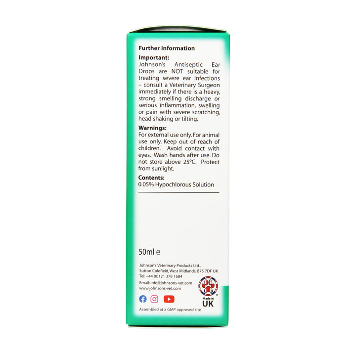 Johnsons Antiseptic Ear Drops 50ml
