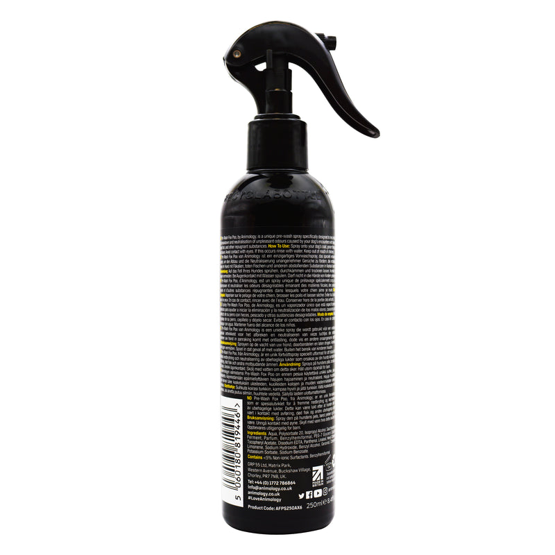 Animology Pre-Wash Fox Poo Deodorising Dog Spray 250ml