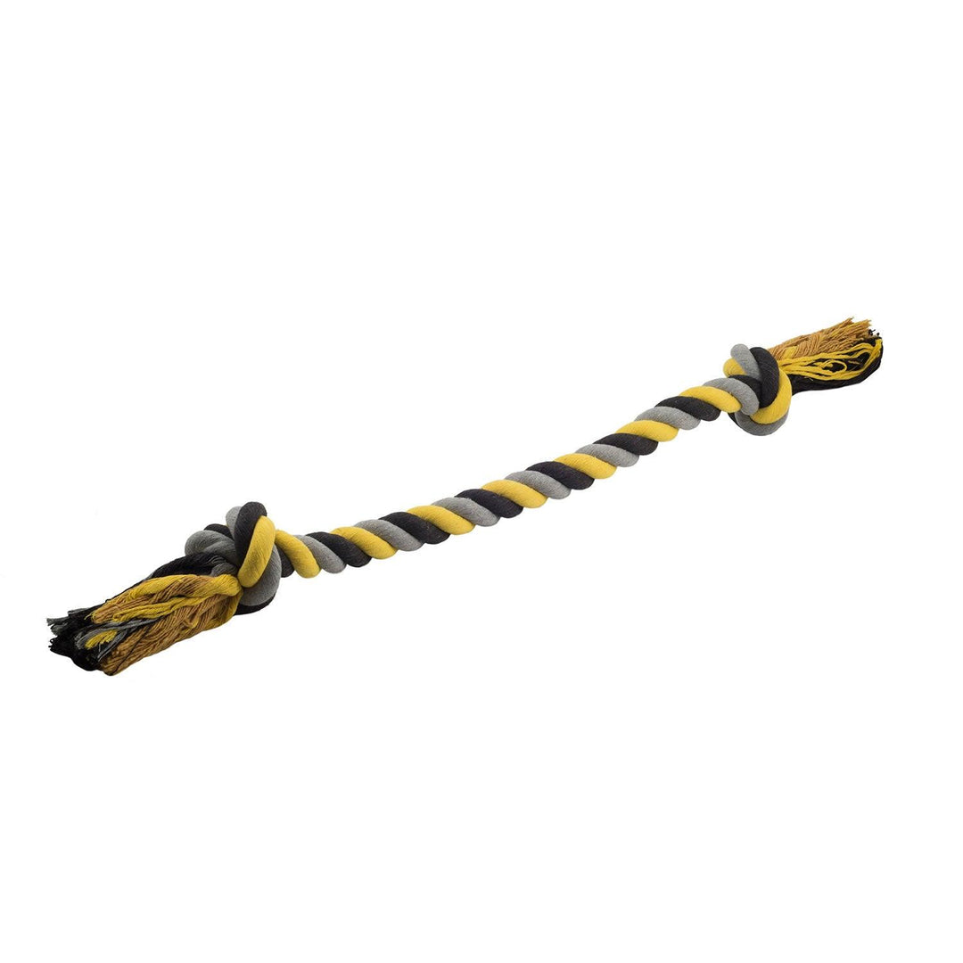 Ancol Jumbo Jaws Super Rope 125cmx6cm Black/Grey/Yellow