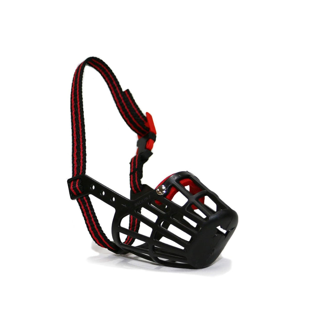 Ancol Plastic Dog Muzzle Size 2 Black / Red
