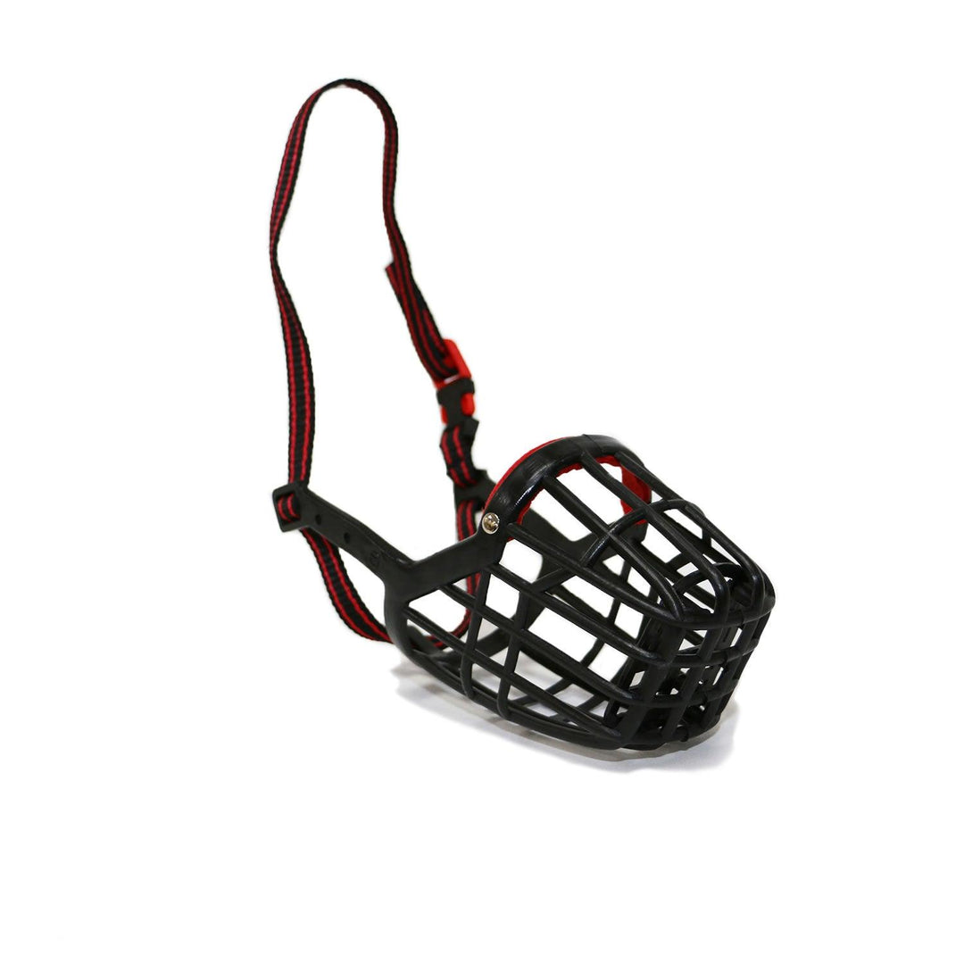 Ancol Plastic Dog Muzzle Size 7 Black / Red