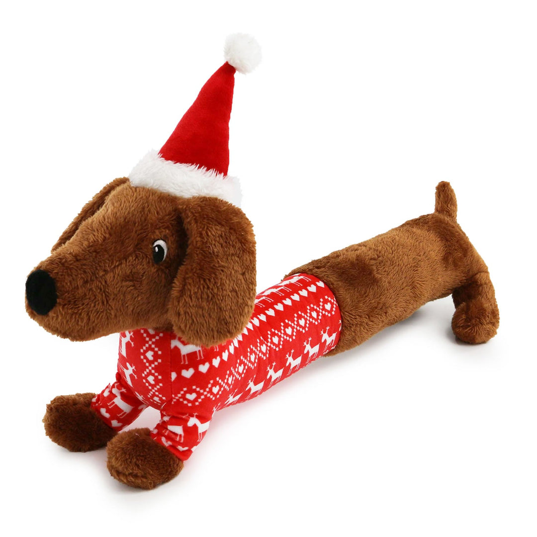 ANCOL DASCHUND THROUGH THE SNOW CHRISTMAS DOG TOY