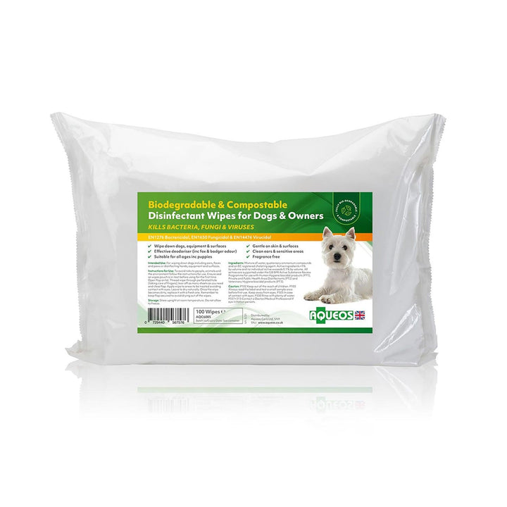 AQUEOS DISINFECTANT WIPES FOR DOGS &amp; OWNERS - Ormskirk Pets