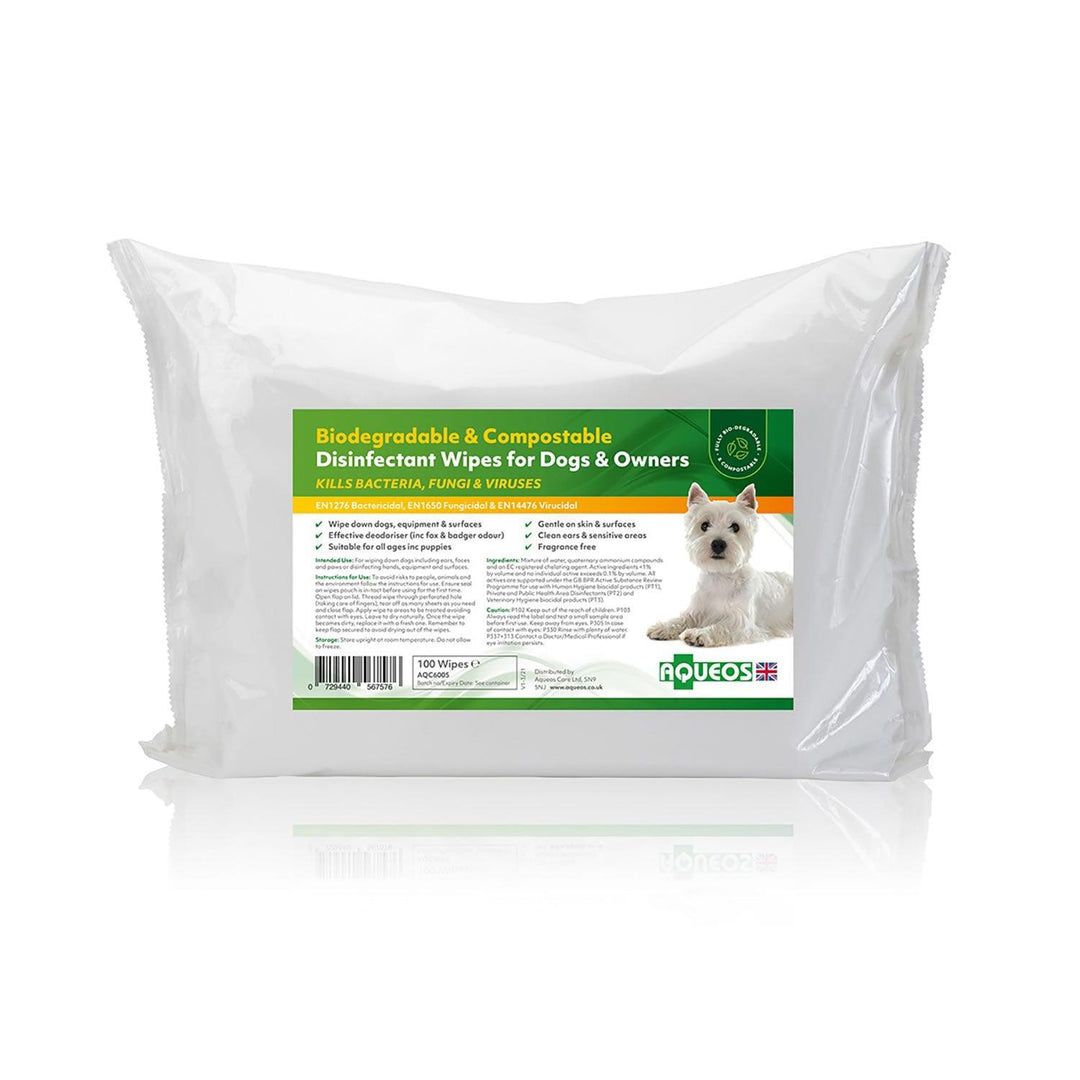 AQUEOS DISINFECTANT WIPES FOR DOGS & OWNERS - Ormskirk Pets