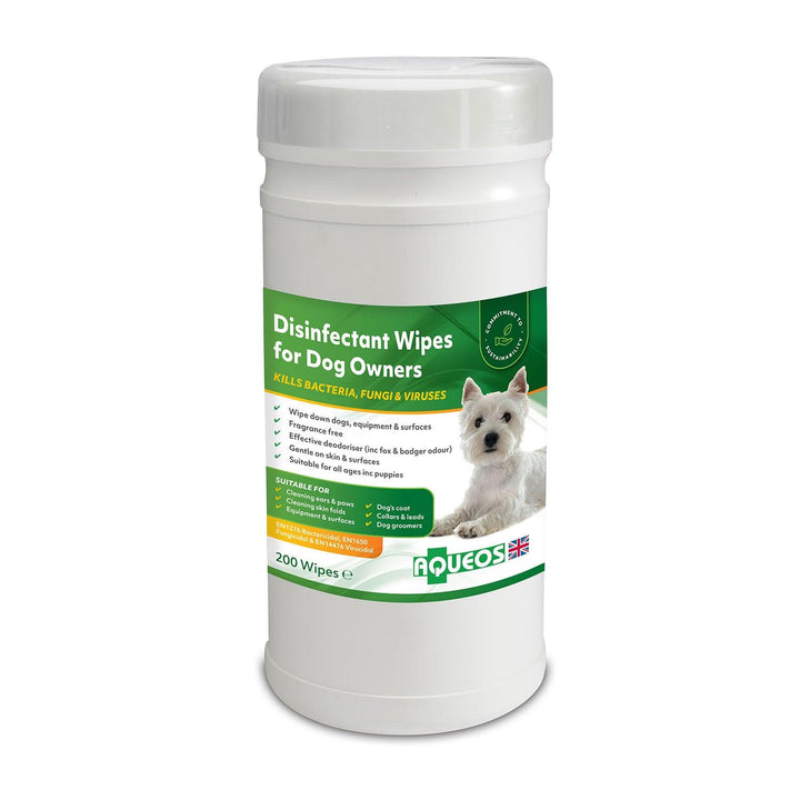 AQUEOS DISINFECTANT WIPES FOR DOGS &amp; OWNERS - Ormskirk Pets