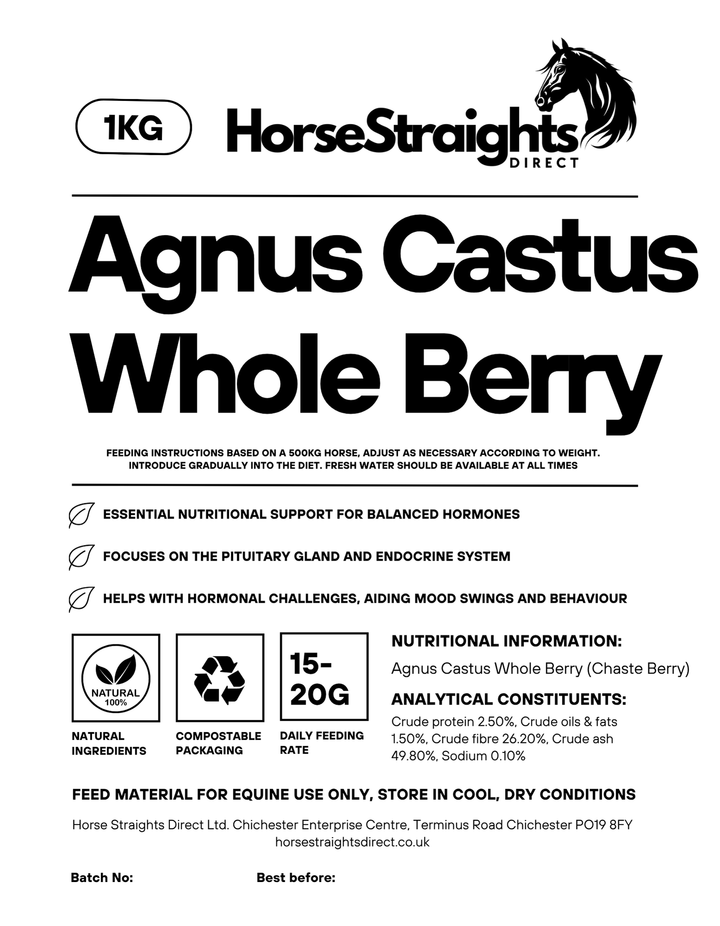 Horse Straights Direct Agnus Castus Whole Berry 1kg