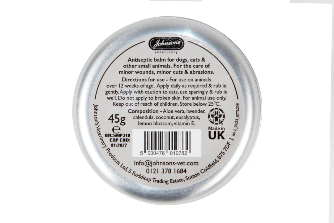 Johnson's Antiseptic Balm For Dogs, Cats & Small Animals 45G