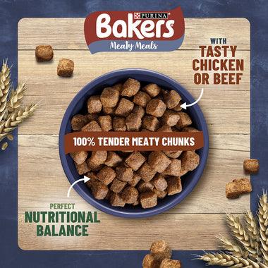 Bakers Meaty Meals Adult Dog Food Beef 1KG - Ormskirk Pets