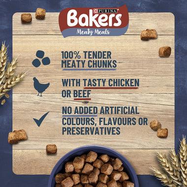 Bakers Meaty Meals Adult Dog Food Beef 1KG - Ormskirk Pets