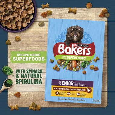 Bakers Senior Dog Food Chicken and Veg 1.1KG