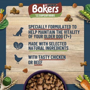 Bakers Senior Dog Food Chicken and Veg 1.1KG