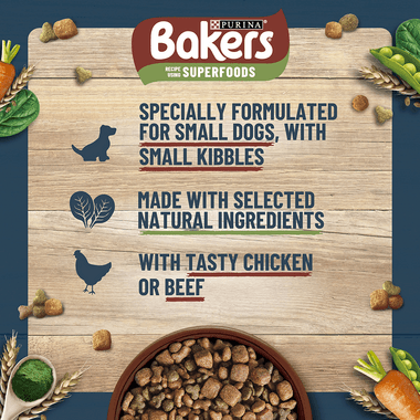 Bakers Small Dog Food Beef And Vegetable 1.1Kg