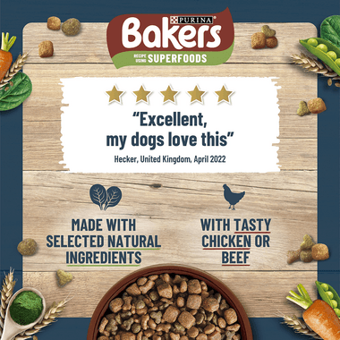 Bakers Small Dog Food Beef And Vegetable 1.1Kg