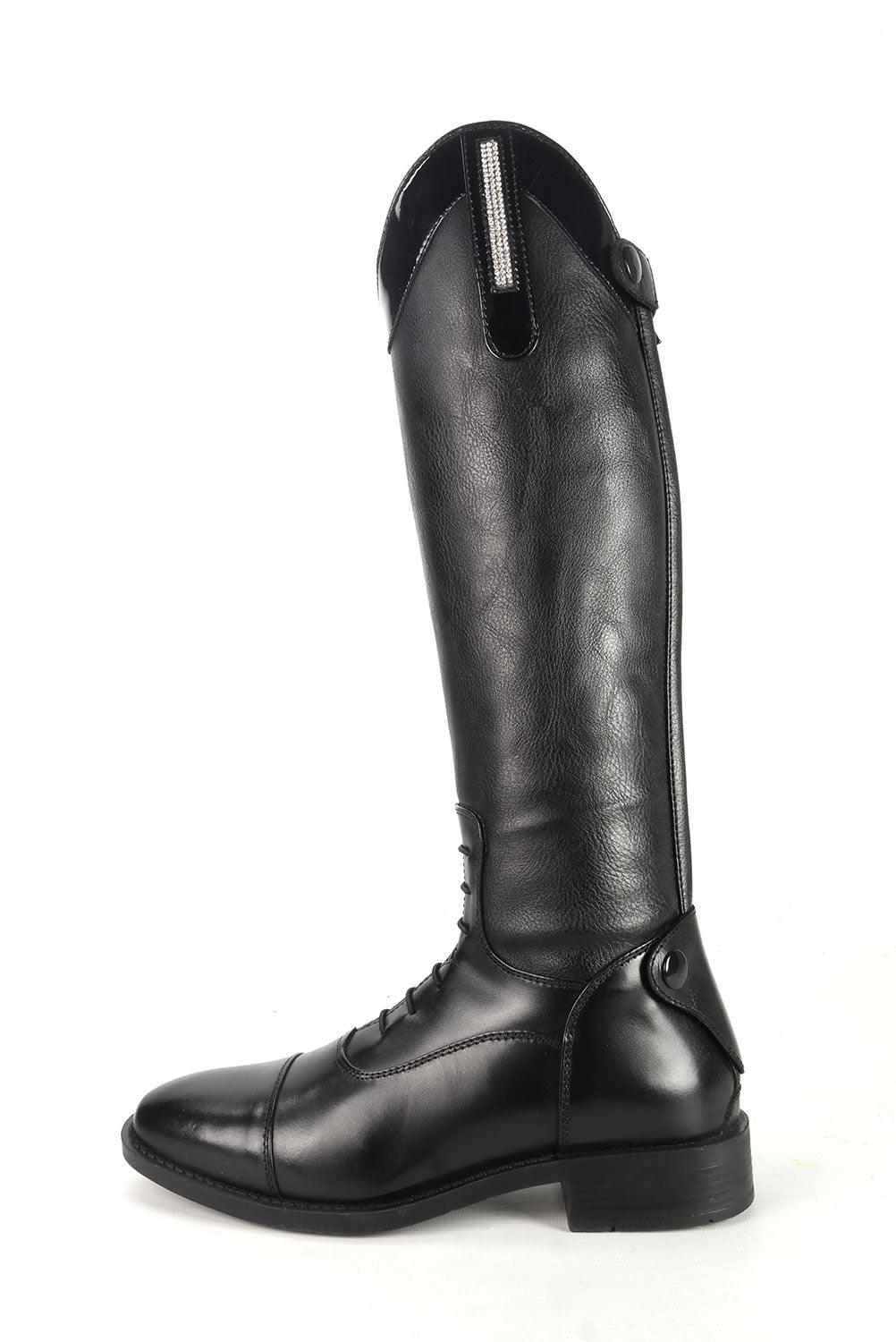 Brogini Como Piccino Yr Boots Childs Black Patent Regular Size 33 (1)