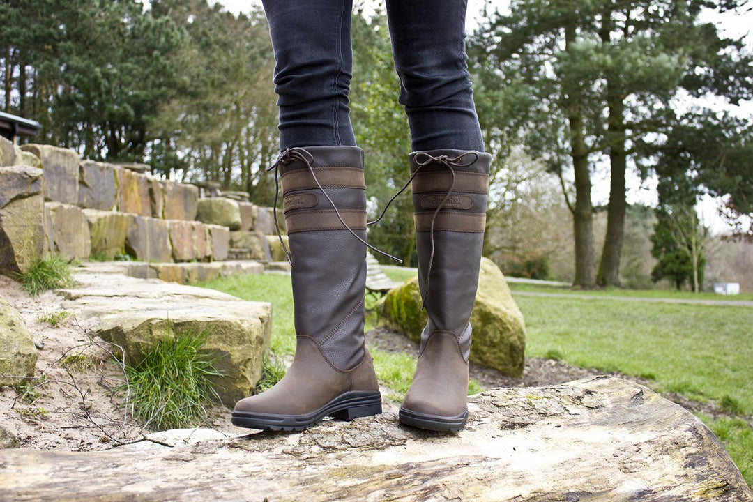 Brogini Longridge Easy-Care Contry Boots Wide 41 (7.5) Brown
