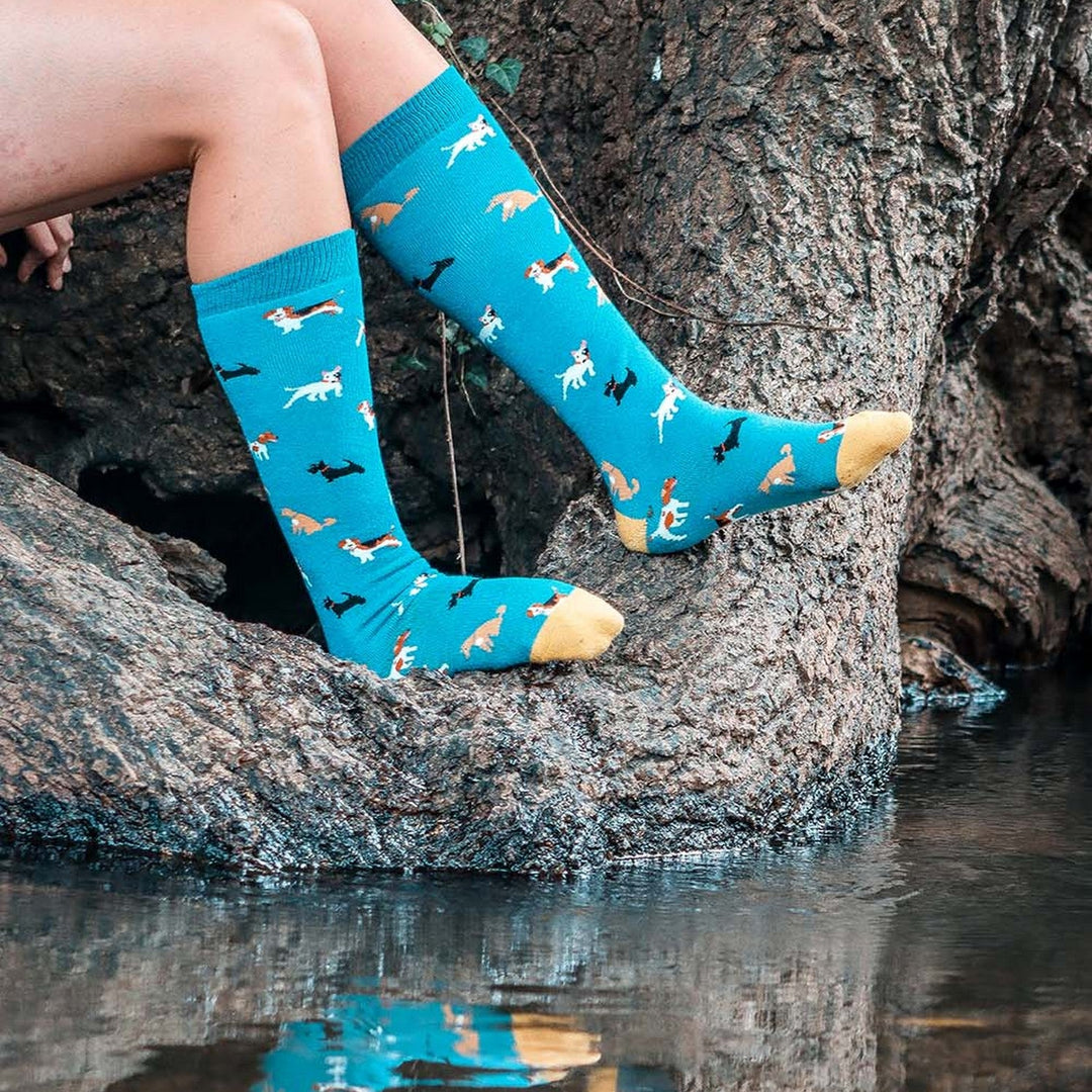 BARTLEBY FUNKY WELLY SOCKS LADIES DOGGY DIVA SIZE 4-8