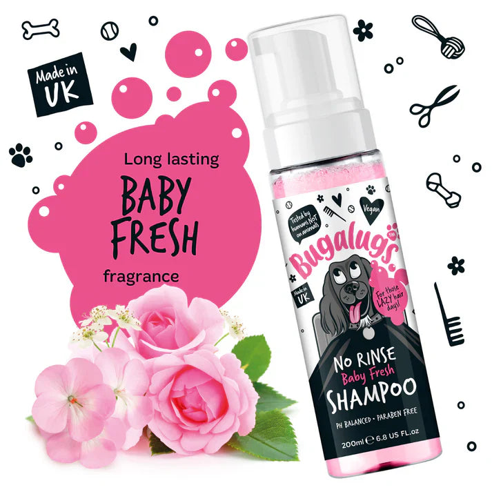 Bugalugs Baby Fresh No Rinse Shampoo 200ml