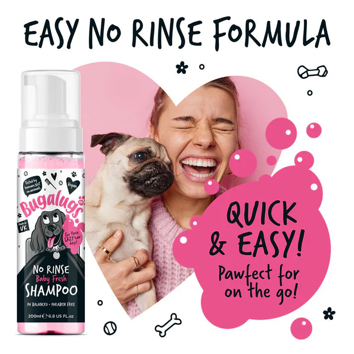 Bugalugs Baby Fresh No Rinse Shampoo 200ml