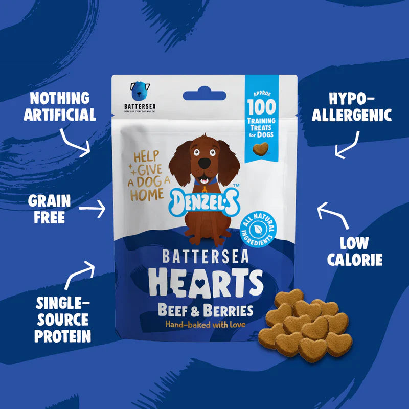 Denzels Battersea Hearts Beef & Berries 100G