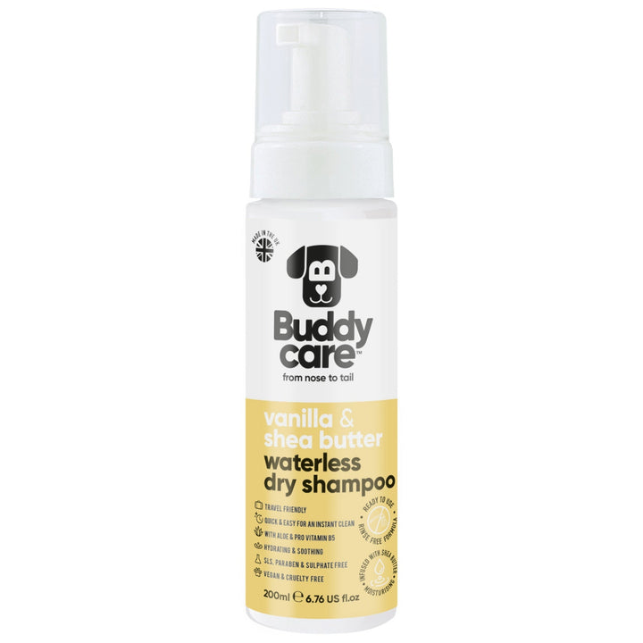 Buddycare Waterless Dog Shampoo Vanilla & Shea Butter 200ml