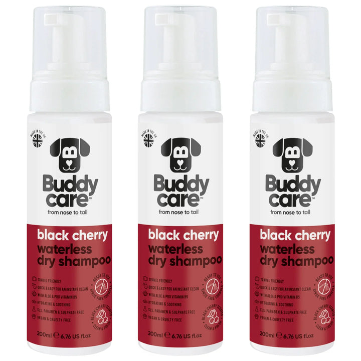 Buddycare Waterless Dog Shampoo Black Cherry 200ml
