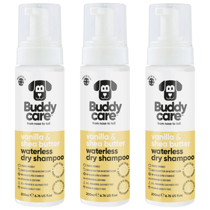 Buddycare Waterless Dog Shampoo Vanilla & Shea Butter 200ml