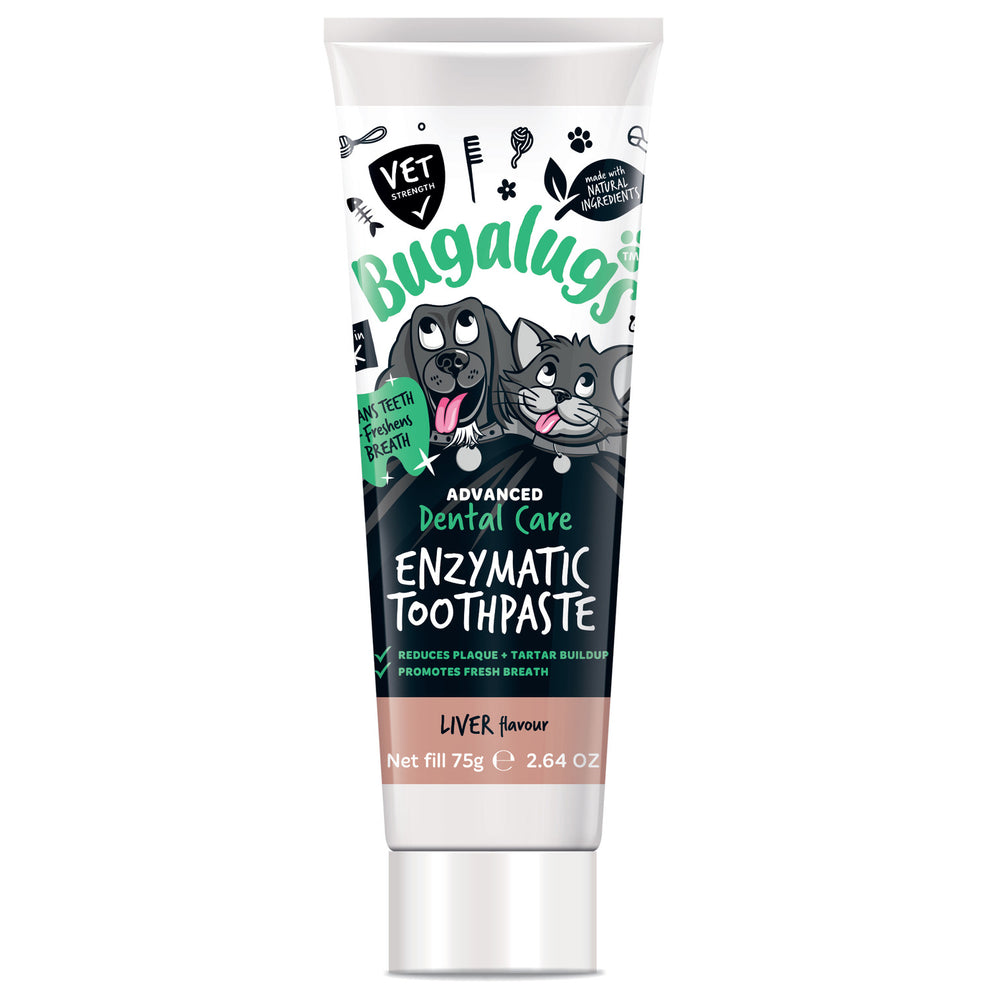 BUGALUGS ADVANCED DENTAL CARE ENZYMATIC TOOTHPASTE LIVER FLAVOUR 75G