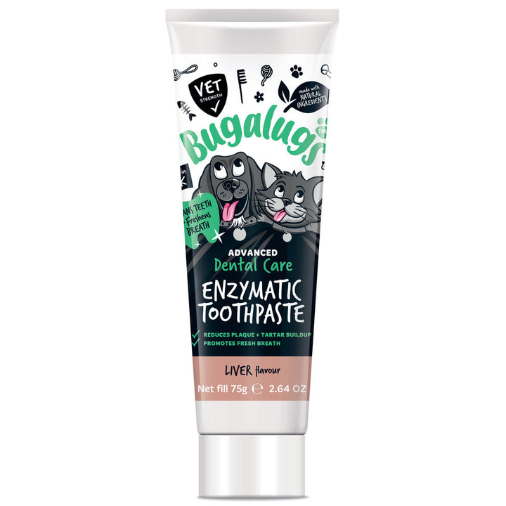 BUGALUGS ADVANCED DENTAL CARE ENZYMATIC TOOTHPASTE LIVER FLAVOUR 75G