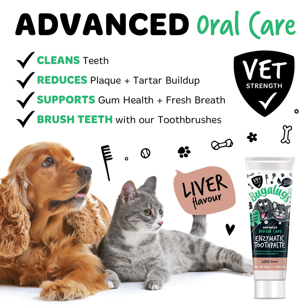 BUGALUGS ADVANCED DENTAL CARE ENZYMATIC TOOTHPASTE LIVER FLAVOUR 75G