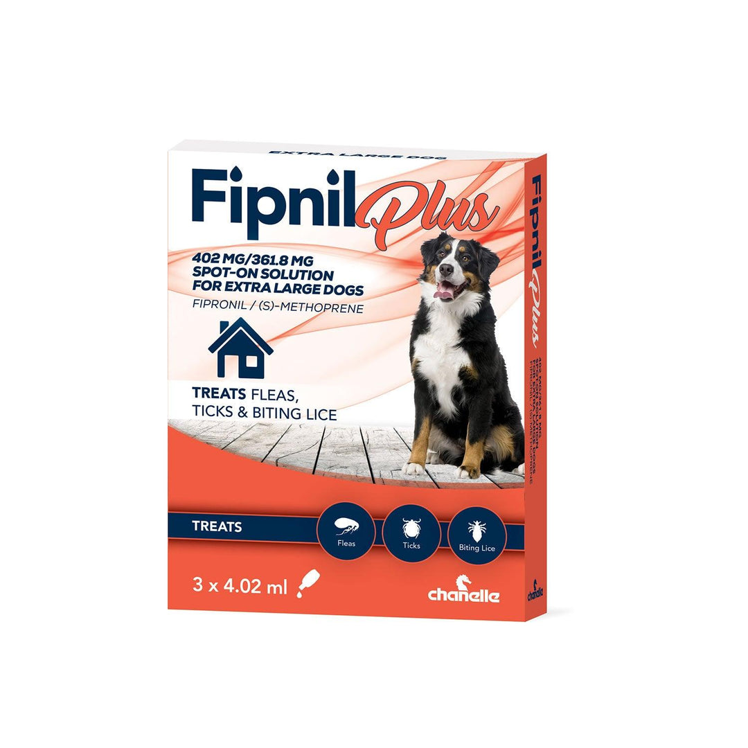 Chanelle Fipnil Plus Spot-On For Extra Large Dogs 40-60Kg 3 Pipettes