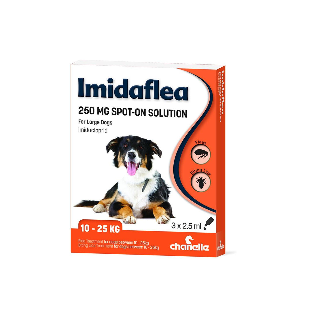 Chanelle Imidaflea 250Gm Spot-On For Large Dogs 10-25Kg 3 Pipettes