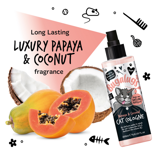 Bugalugs Papaya &amp; Coconut Cat Cologne, 200ML