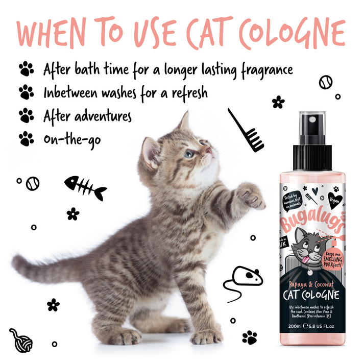 Bugalugs Papaya &amp; Coconut Cat Cologne, 200ML