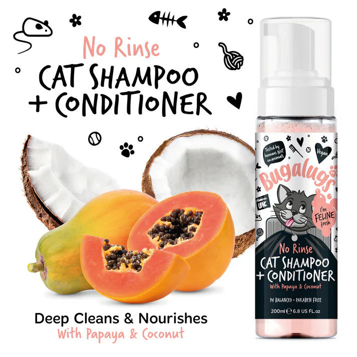 Bugalugs No Rinse Papaya & Coconut Shampoo & Conditioner 200ml
